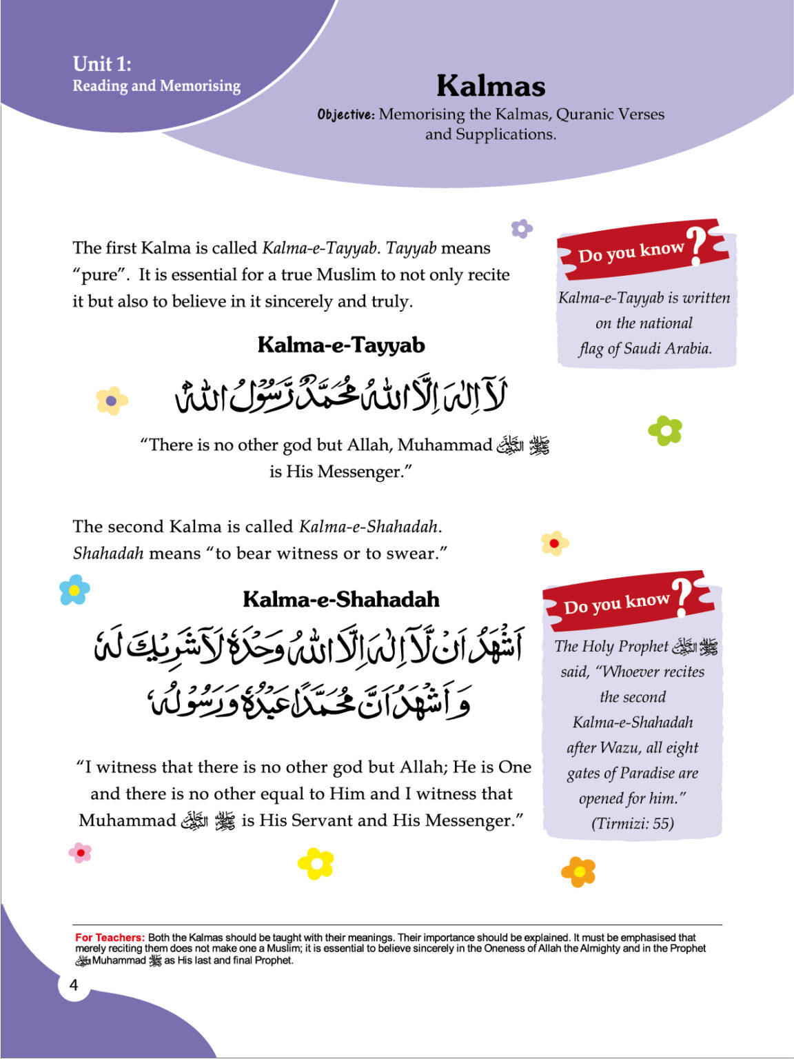 Islamic Studies For Grade - 1 (2026 Edition) - Bookmark Publishing Pvt. Ltd